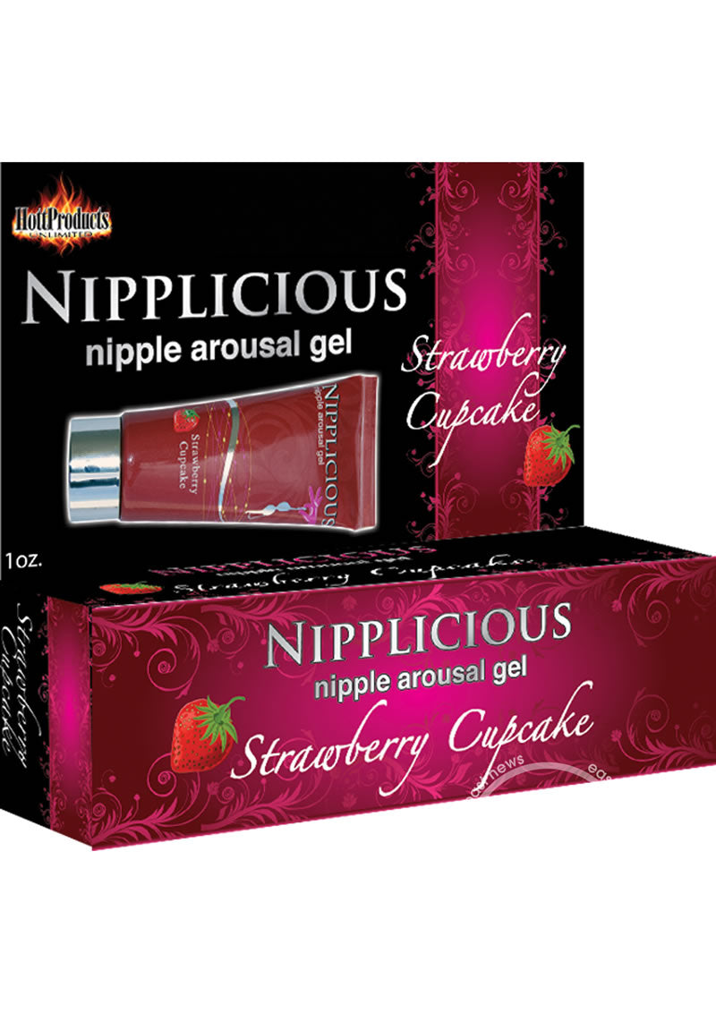 NIPPLICIOUS Nipple Arousal Gel Strawberry Cupcake 1oz