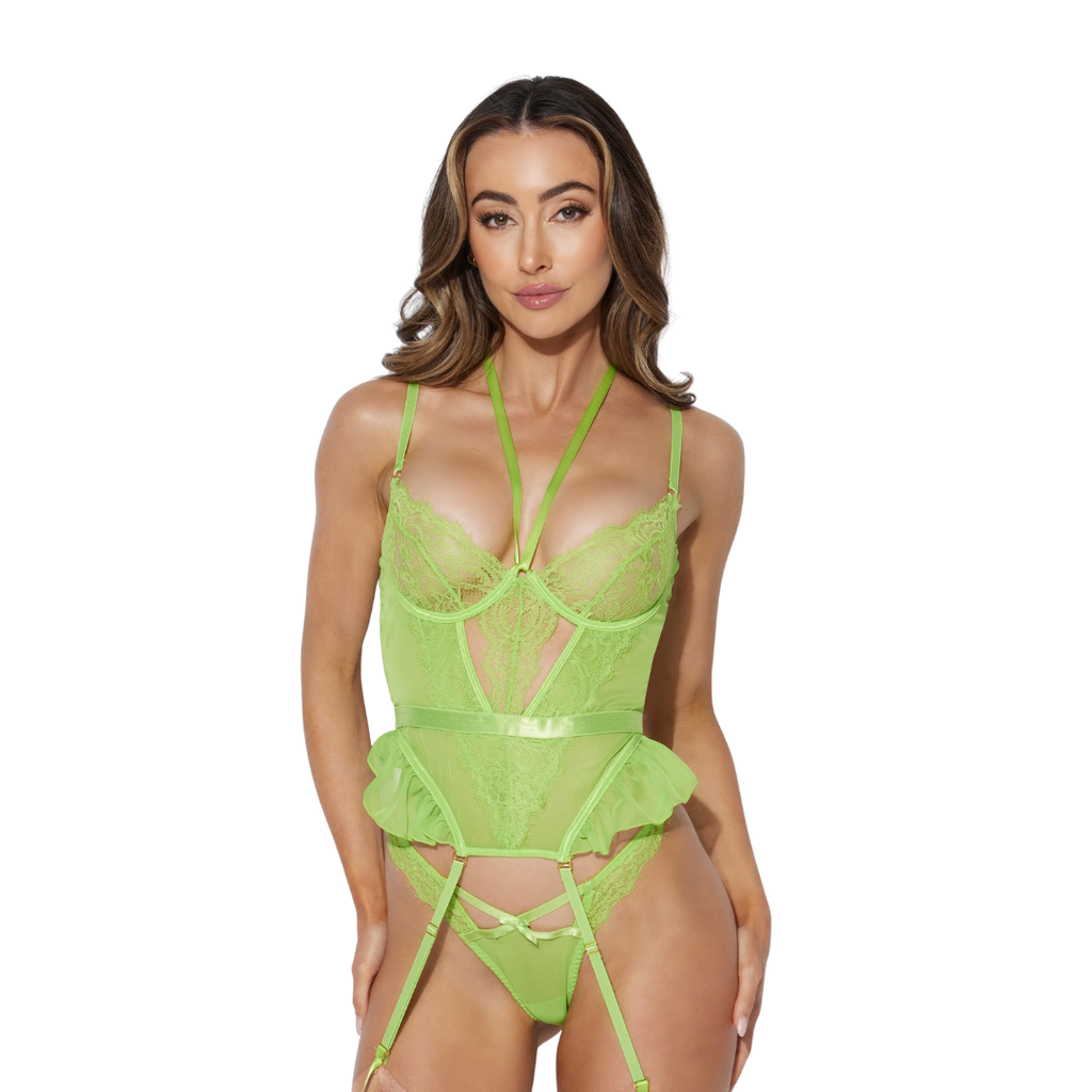 Shavon Lace & Chiffon Bustier