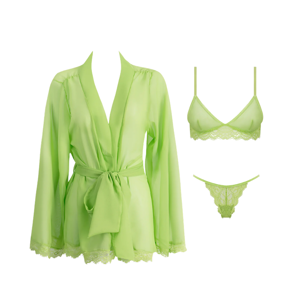 Shavon Lace & Chiffon Robe Set