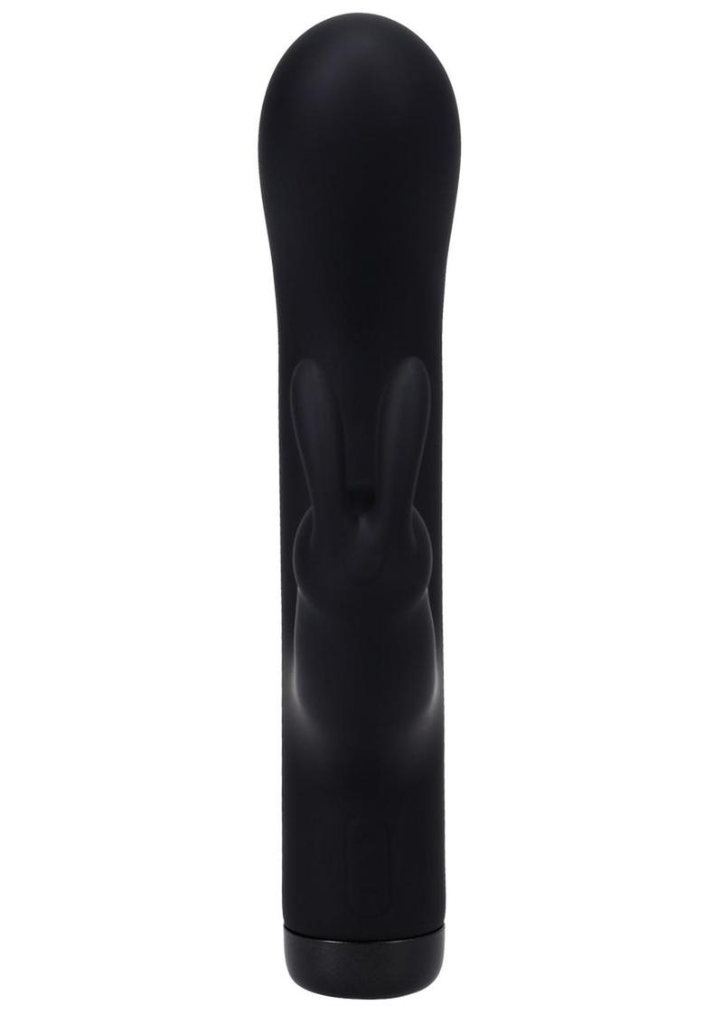 In a Bag Silicone Rechargeable Rabbit Vibrator - Black